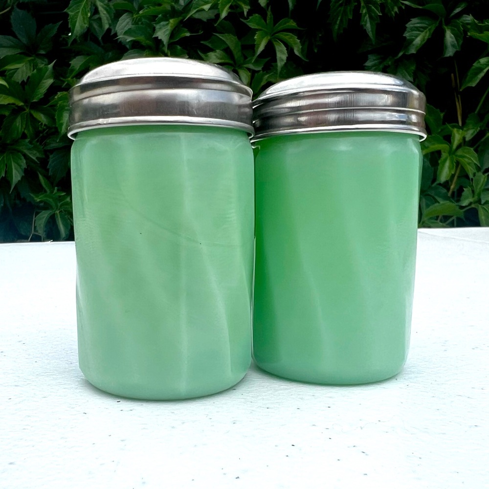 Jadeite Salt and Pepper Shakers
